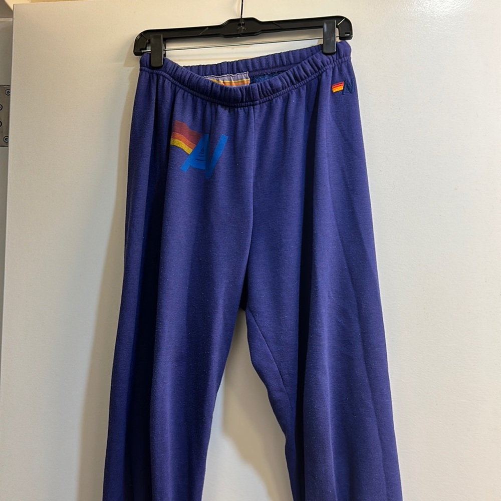 Aviator Nation logo purple sweatpants. Size Large - Picture 3 of 8